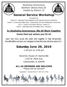 General Service Workshop- We All Work Together @ Serenity House of Libertyville
